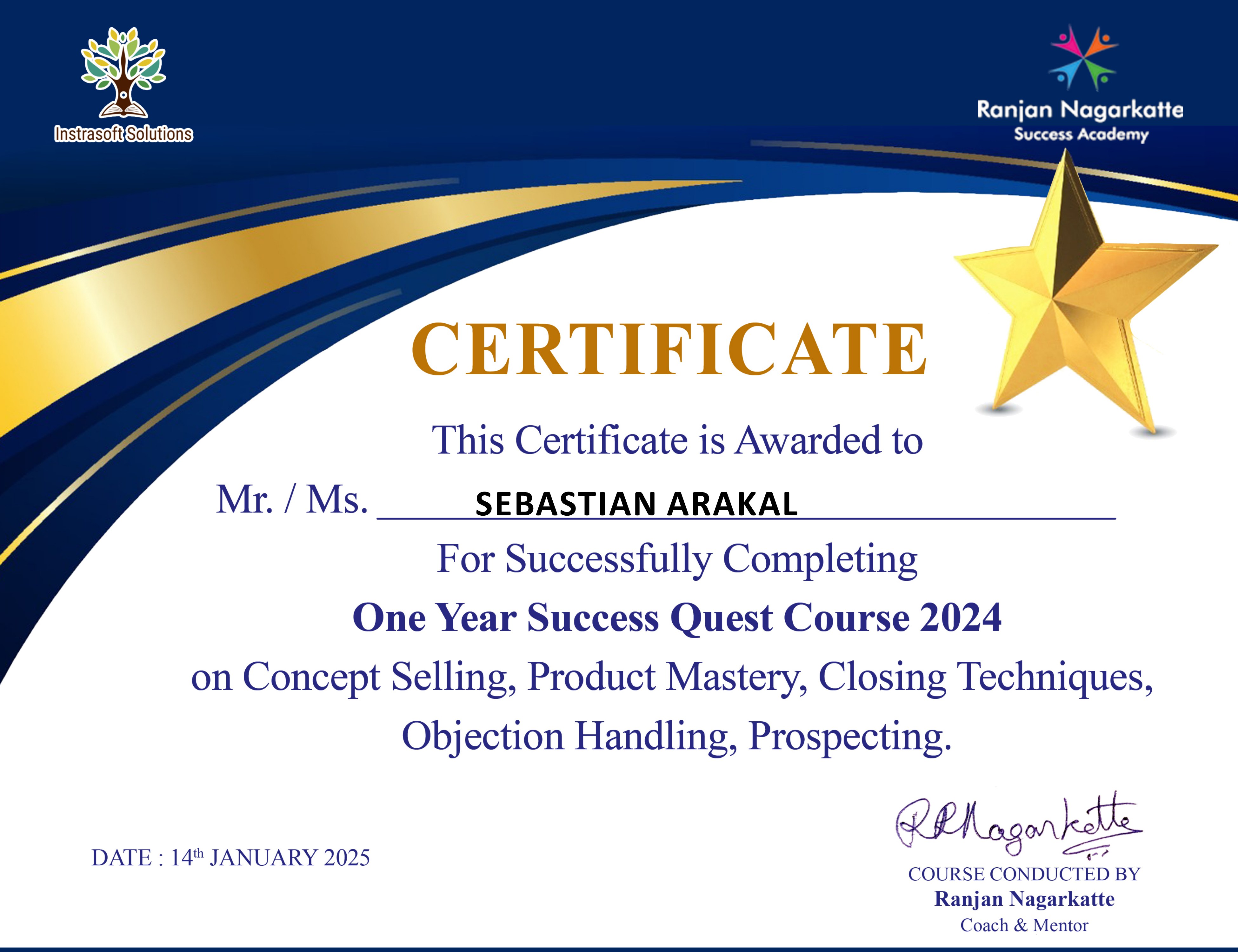 OUR CERTIFICATES